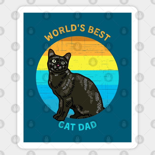 World's Best Cat Dad Magnet by TJWDraws